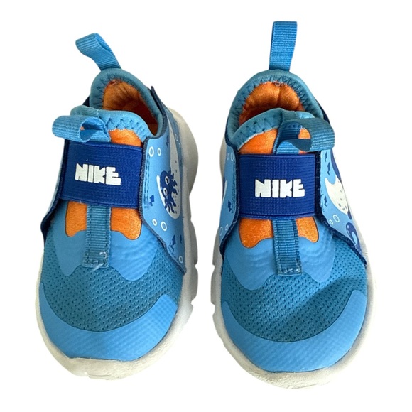 Nike Flex Runner 2 Lil Octopus Toddler Sneakers US 5C Blue/Orange - Picture 3 of 8